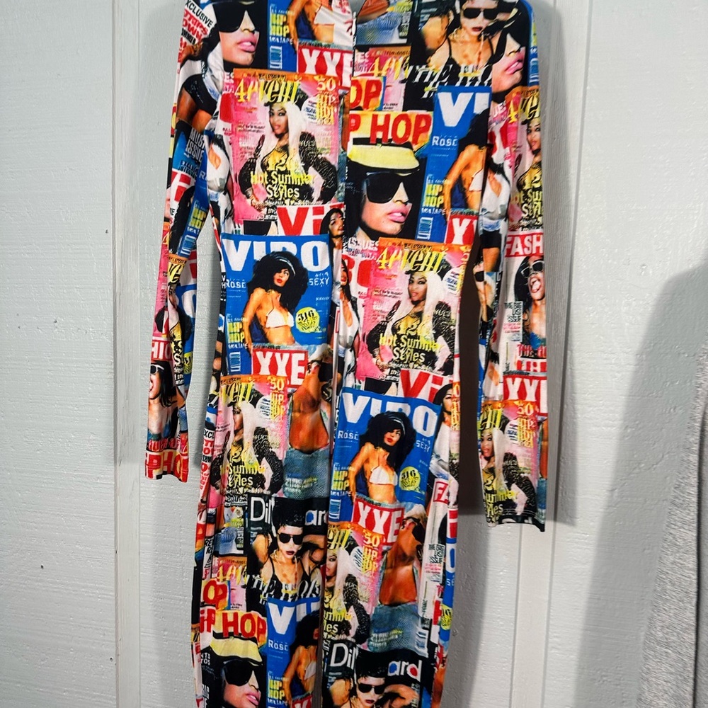 Vintage Harlem Bodycon Bodysuit Size Medium EUC - Picture 8 of 9